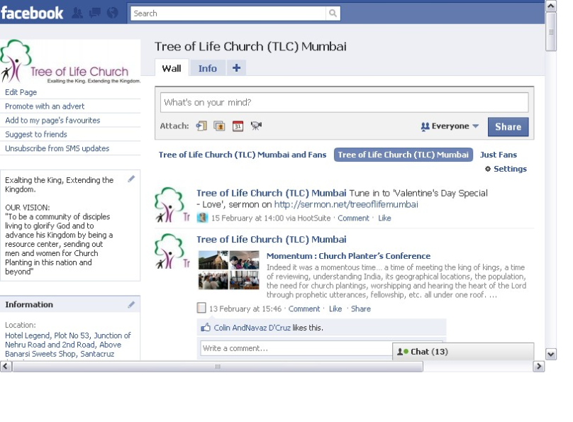 My Church, on FB